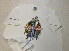 Vintage 1990s Math Action Hero Key Curriculum Press Book Promo Comic T-Shirt, L