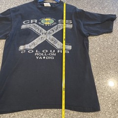 Vintage Cross Colours Shirt 90’s Single Stitch Black T-shirt Size M/L *See Pics*
