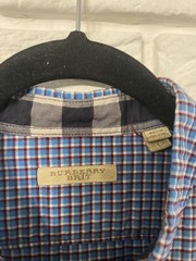 Burberry Brit Blue Dress Button Down Shirt Mens Size: L Casual Formal Work