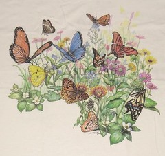 BUTTERFLY GARDEN-Butterflies Flowers Plants Insects Nature Science T shirt S-XXL