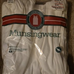 Vintage New Munsingwear Athletic Shirts 3pack Size L(42-44) 100% Combed Cotton