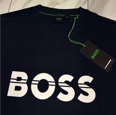Boss Hugo Boss Men’s Logo T-Shirt Navy Blue White New