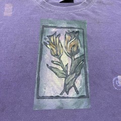 Vintage Y2K Chasing Dragons Floral Rose Nature Art Graphic T-Shirt USA – Large