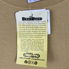 Crazy Shirts Beer Dyed T Shirt Men’s XL Tan Spread Some Cheer Grab Me A Beer NWT