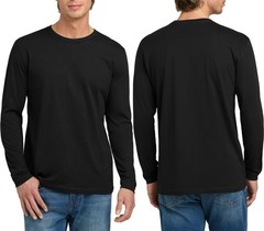 Mens Premium Soft Combed 100% Rinspun Cotton Tee Long Sleeve T-Shirt XS-4XL NEW!