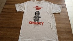 Chucky Childs Play Doll Mens Medium White T-Shirt Universal City Studios