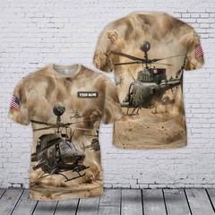 Custom Name U.S Army OH-58 Kiowa T-Shirt Shirt For Dad