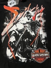 Evil Vice Long Sleeve TShirt LARGE Biker USA Motorcycle Skeleton NWT