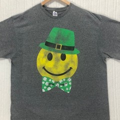 St. Patrick’s Day Smiley Face Graphic T-Shirt Delta Pro Weight Men’s Size XL