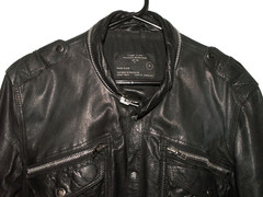 Men’s All Saints POSTNOON LEATHER SHIRT jacket overshirt XL (ref61) £159.99!!!!!