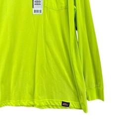 Dickies Mens Neon Work Shirt XLT Traffic Neon Cooling Durable Outdoor Safety