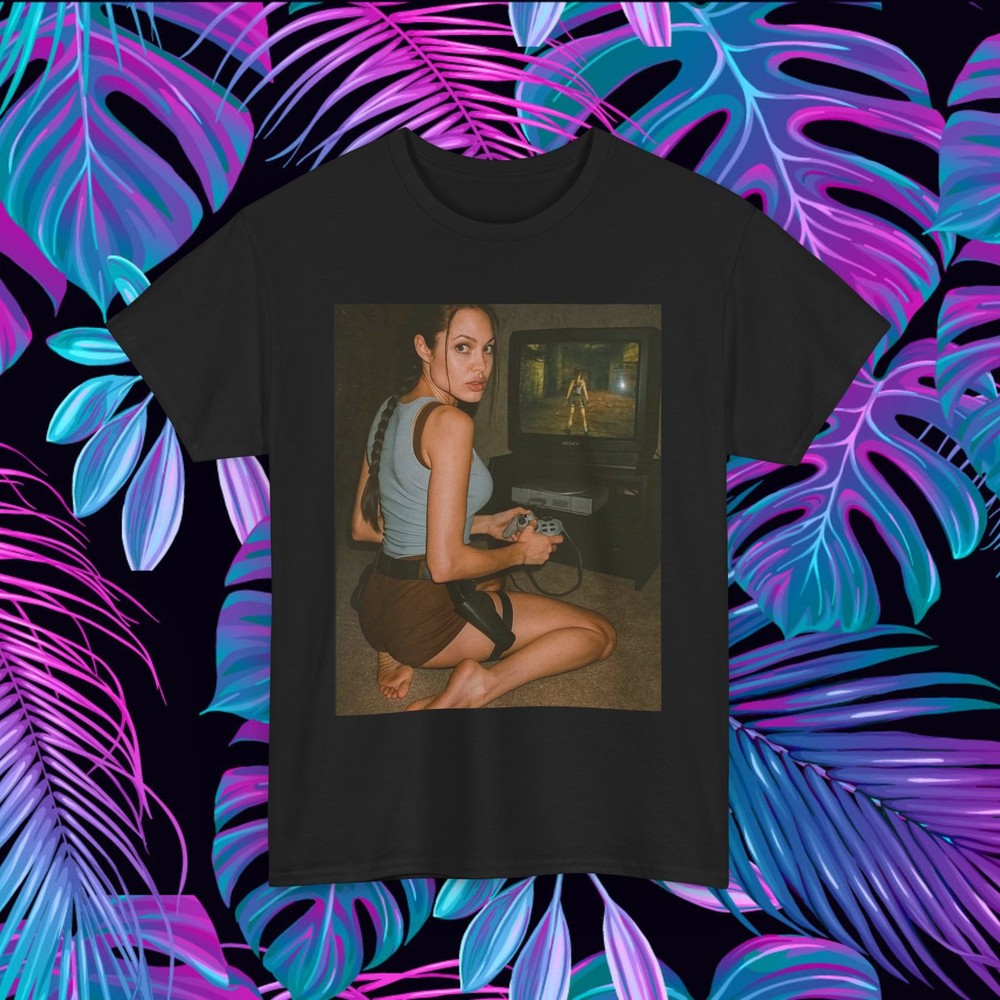 Tomb Raider Lara Croft Shirt, Retro Video Game Top, Unisex Gamer T-Shirt, PS1