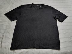 Claiborne Mens Short Sleeve Stretch Shirt Black Top Size XXL Basic Casual