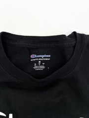 Champion Shirt Men Teens Medium Black Long Sleeve Pull on Logo