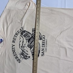 Vintage Hanes 50/50, Graphic, USA, Single Stitch, Tan/Peach, Female, XL