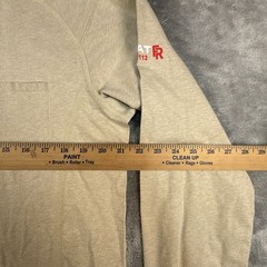 Ariat FR Shirt Mens Small Beige Long Sleeve Pocket Flame Resistant Workwear