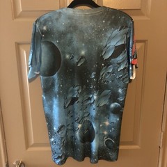 LogoVision Superman Red Sun (Front/Back Print) – Men’s L – All-Over Print (RARE)