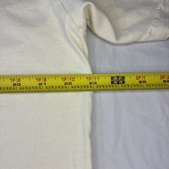 Tenore Woven 100% Cotton Tee Mens XL Cream Velvet Logo Short Sleeve