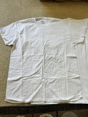 Fruit of the Loom Men’s White Crew Neck T-Shirt Undershirts L 5 Pack new W/o tag