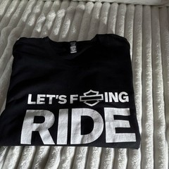District The Concert Tee Let’s F*ing Ride Graphic Black L Short Sleeve T-Shirt