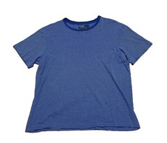 Vintage Polo Ralph Lauren T-Shirt Mens L Blue Striped Short Sleeve Cotton 90s