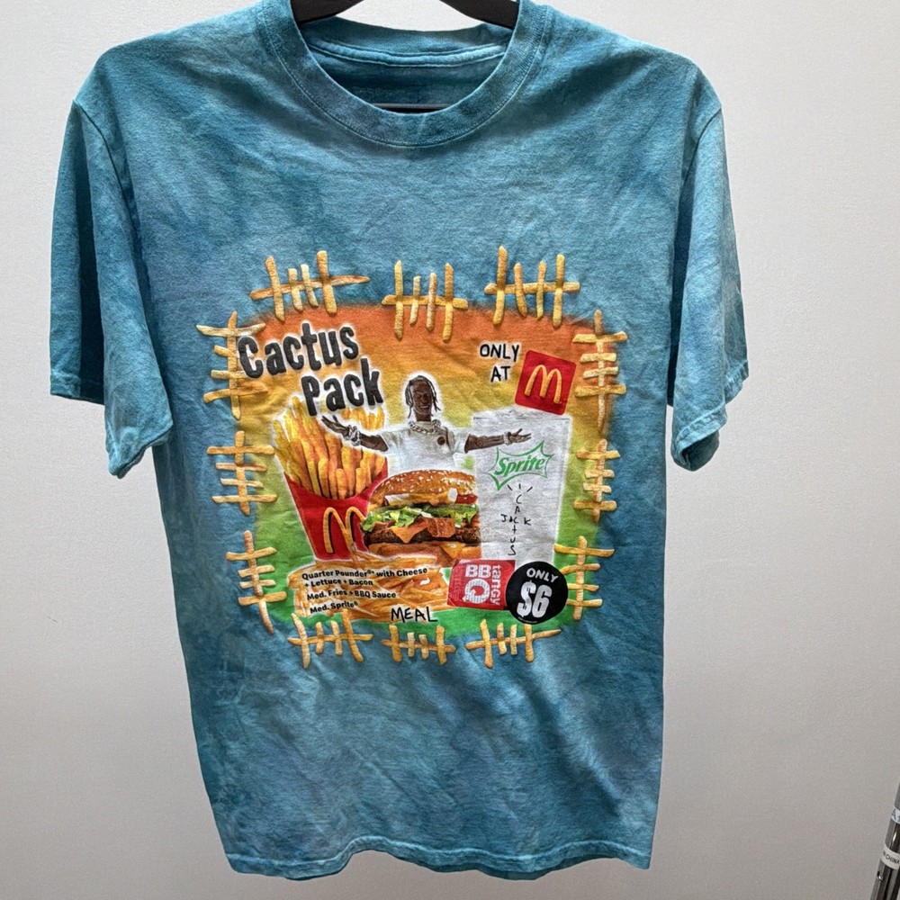 Travis Scott x McDonald’s Cactus Pack Tee Vintage Wash Shirt Men’s Medium Rare