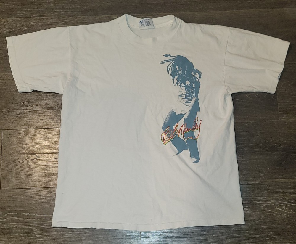Vintage 90s Bob Marley All Sport XL Single Stitch Reggae Rasta USA Made T Shirt
