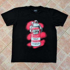 Outrank Hater Aide Graphic Tee Mens Large Black Spray Can Streetwear Shirt