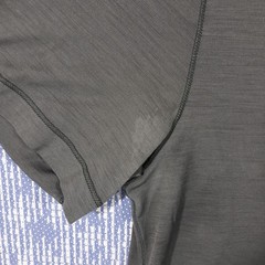 Proof T-Shirt Mens Large Gray Merino Wool Nylon Blend Snap