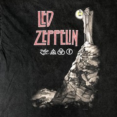 Vintage 2001 Led Zeppelin IV Album T-Shirt Adult Large ZoSo Black Old Hermit