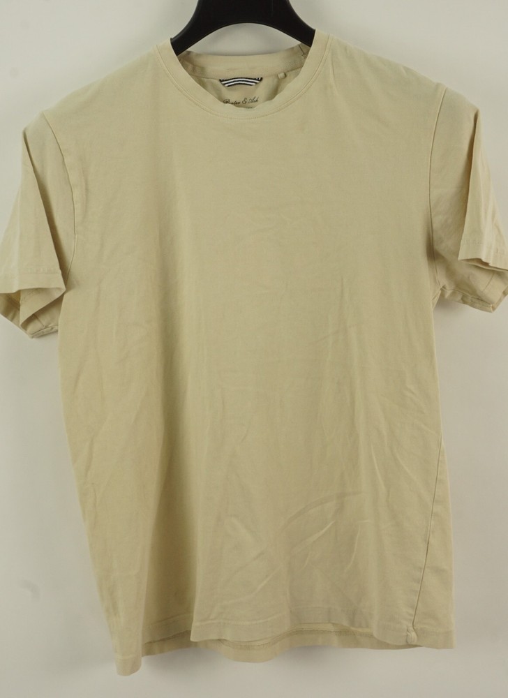 Porter & Ash Performance Tee Men’s Medium Short Sleeve Tan Stretch Crew T-Shirt