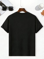 Motorcycle Graphic 100% Cotton Men’s T-Shirt, Suitable for Daily Casual Wear
