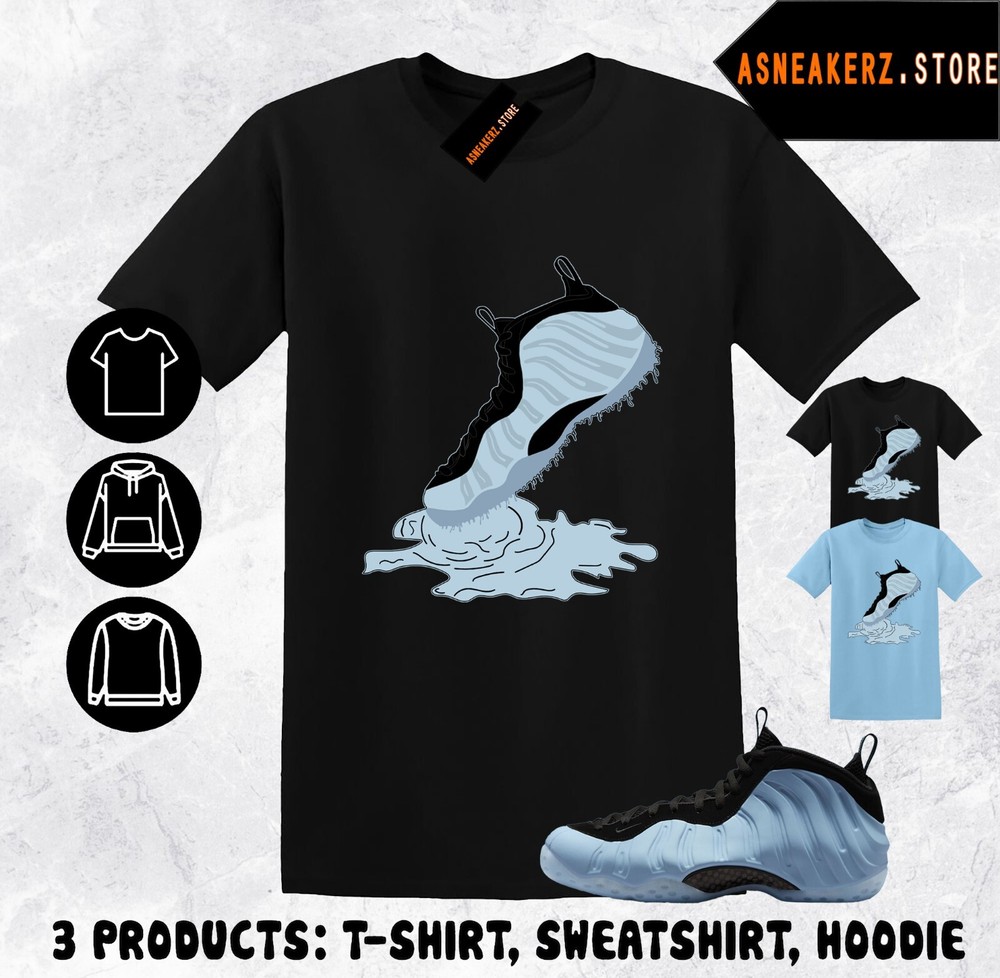 Shirt Matching Foamposite One Psychic Blue Match Sneaker Shoe Dripping T-Shirt