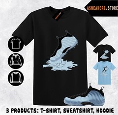 Shirt Matching Foamposite One Psychic Blue Match Sneaker Shoe Dripping T-Shirt