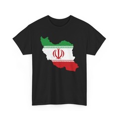 Iran Flag Country Map Shirt Patriotic Persian Pride Graphic Tee Cultural Gift