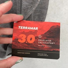 Terramar Heavyweight Merino Wool Thermal Crew Shirt Mens Small Gray Hiking Camp