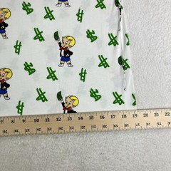 Richie Rich Money Logo Graphic T-Shirt Size Medium Dollar Sign Green Cartoon EUC