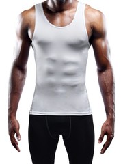Men’s 3 Pack Athletic Compression Under Base Layer Sport Tank Top,01,Black,Gr…