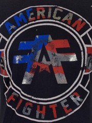 AMERICAN FIGHTER Men’s T-Shirt SILVER LAKE PATRIOT Athletic Biker MMA S-4XL