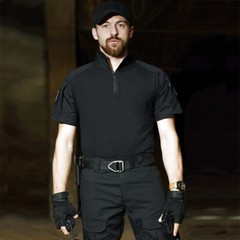 Mens Army Tactical Combat T-Shirts Military Short Sleeve Casual Shirt Camouflage