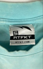 RTFKT Men’s Light Blue Human Graphic Mineral Wash Short Sleeve T-shirt Size S