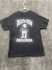 Death Row Records Rap Tees Shirt Mens Large Black Iconic Electric Chair Crewneck