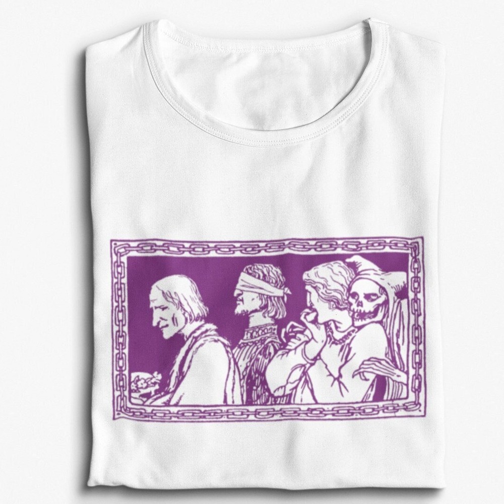Historic Skeleton – Retro Skull T shirt – Skeleton T shirt – Gold Skull