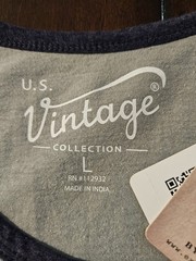 New US Vintage Men’s Sz Lg Shirt Tank Muscle Silver 100% Cotton NWT MSRP $29.95
