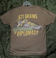 671 Grains Of Diplomacy (Sniper Military) T Shirt Men’s Size Large