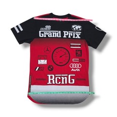 Lavish Society Grand Prix Racing Short Sleeve Red & Black Shirt Men’s L