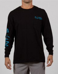 Mens Salt Life Amerisail Graphic Pocket L/S T-Shirt BLACK – 2XL/XL/Large – NWT