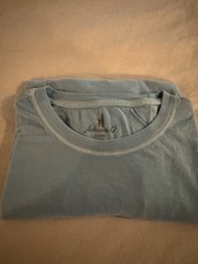 Johnnie-O Men’s Blue Solid Crew Neck Pocket Short Sleeve T-Shirt, XL.