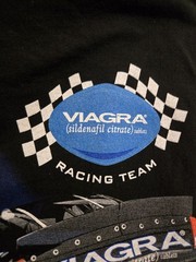 Checkered Flag Sports Label Nascar Viagra Racing T Shirt Size Large Mark Martin