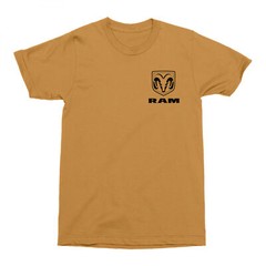 Dodge Ram Built to Serve Front and Back Print T-Shirt Orange